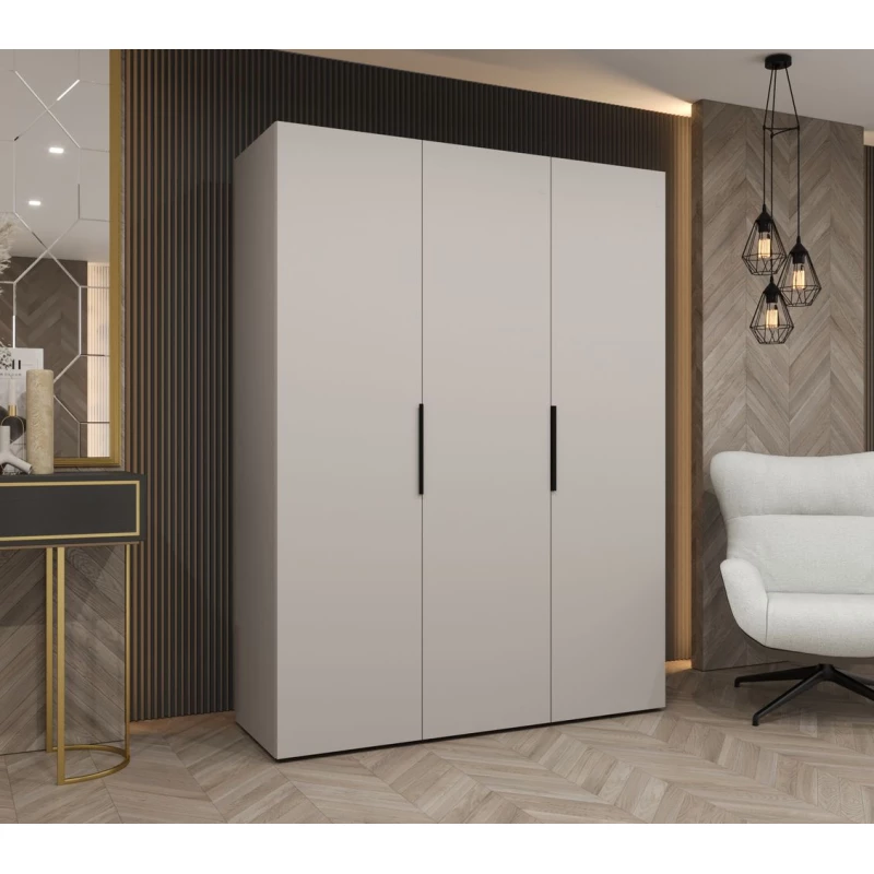 Šatní skříň 150 cm TUANA - kašmírová / černá