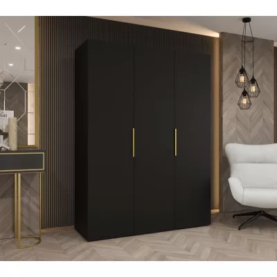 Šatní skříň 150 cm TUANA - černá / zlatá