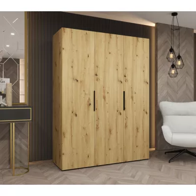 Šatní skříň 150 cm TUANA - dub artisan / černá