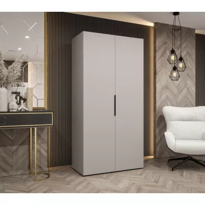 Šatní skříň 100 cm TUANA - kašmírová / černá