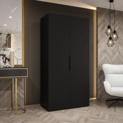 Šatní skříň 100 cm TUANA - černá