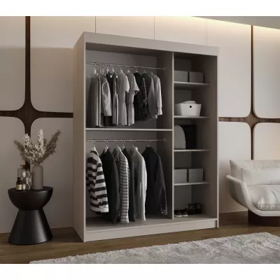 Prosklená šatní skříň 150 cm RUMEYA - kašmírová
