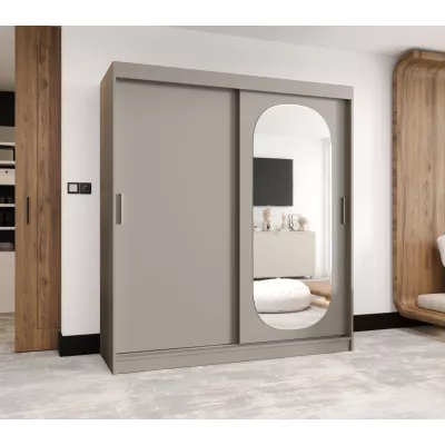 Šatní skříň 180 cm BEREN se zrcadlem - kašmírová