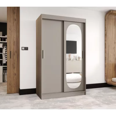 Šatní skříň 120 cm BEREN se zrcadlem - kašmírová