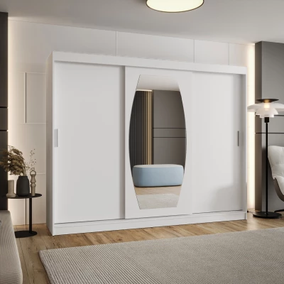 Šatní skříň 250 cm SEYMA - bílá