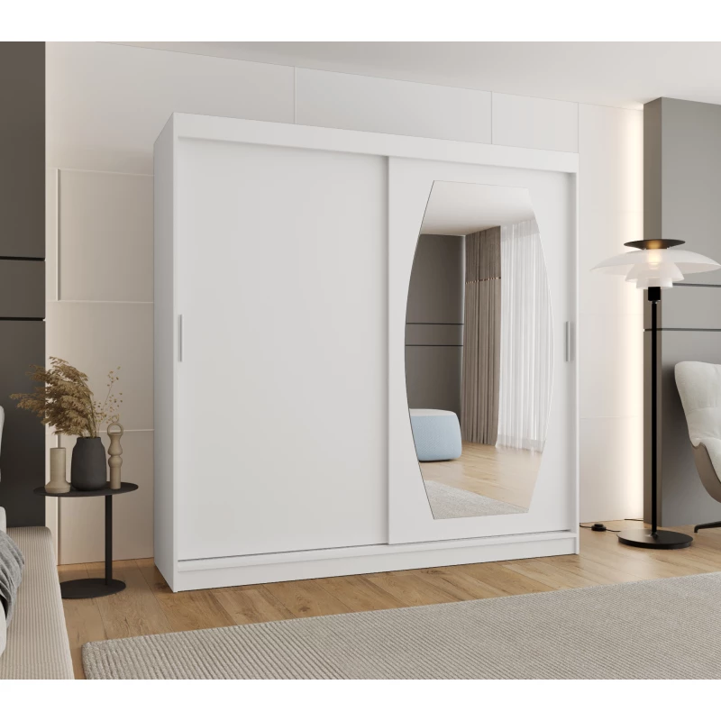 Šatní skříň 200 cm SEYMA - bílá
