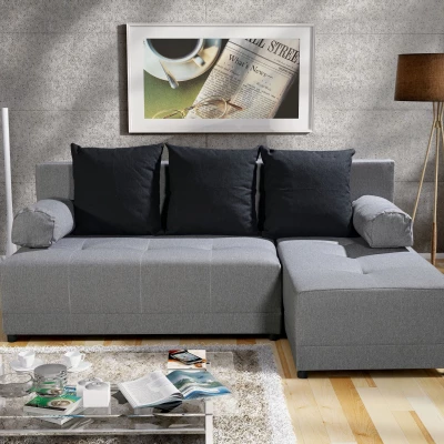 Malá sedací souprava VANESA - šedá / černá