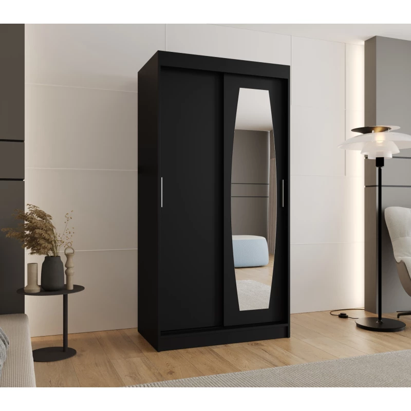 Šatní skříň 100 cm SEYMA - černá