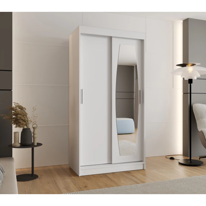 Šatní skříň 100 cm SEYMA - bílá