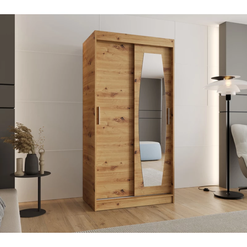 Šatní skříň 100 cm SEYMA - dub artisan