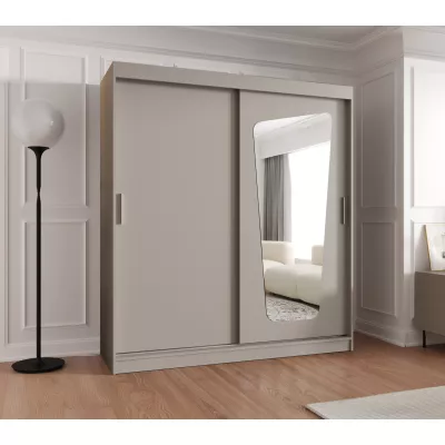 Šatní skříň 180 cm ZAMIRA se zrcadlem - kašmírová