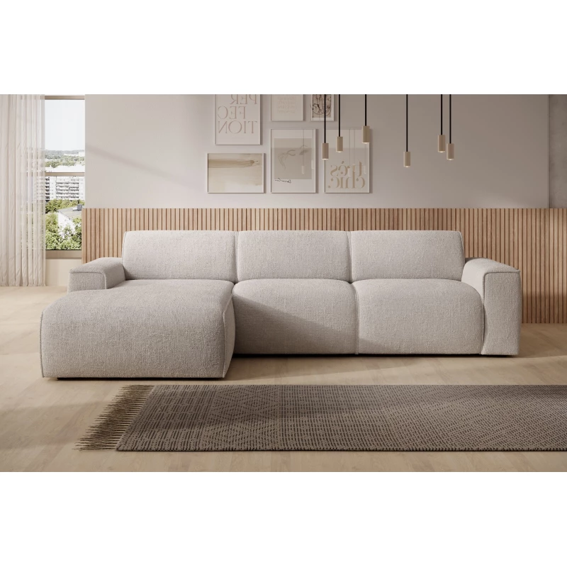 Rohová sedací souprava OSKARA - béžová, levý roh