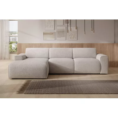 Rohová sedací souprava OSKARA - béžová, levý roh