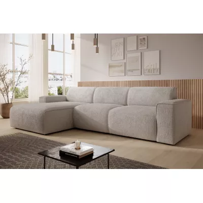 Rohová sedací souprava OSKARA - béžová, levý roh