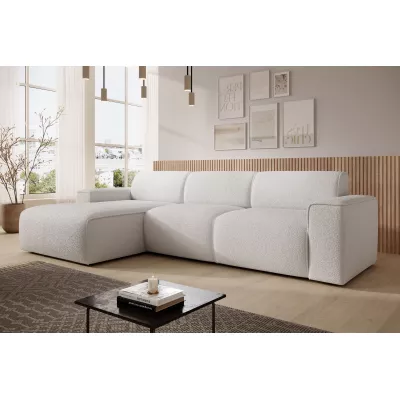 Rohová sedací souprava OSKARA - bílá, levý roh