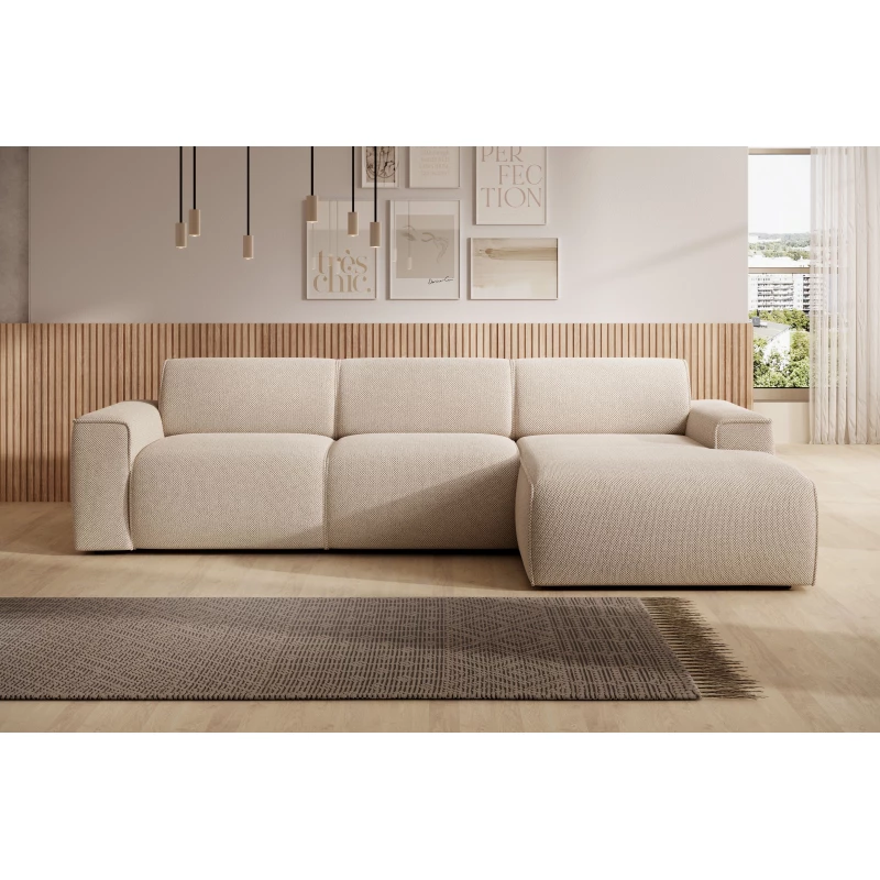 Rohová sedací souprava OSKARA - latte, pravý roh