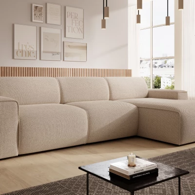 Rohová sedací souprava OSKARA - latte, pravý roh