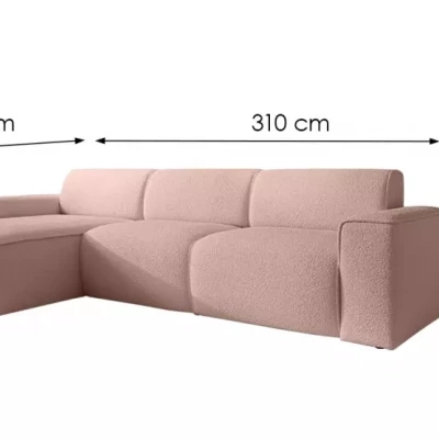 Rohová sedací souprava OSKARA - bílá, pravý roh