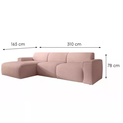 Rohová sedací souprava OSKARA - bílá, pravý roh