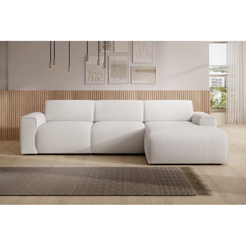 Rohová sedací souprava OSKARA - bílá, pravý roh