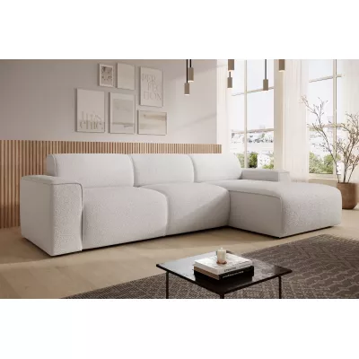 Rohová sedací souprava OSKARA - bílá, pravý roh