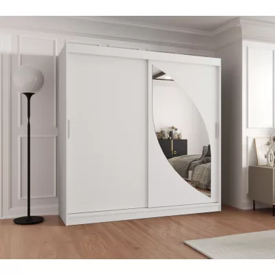 Šatní skříň 200 cm SUDENA s posuvnými dveřmi - bílá