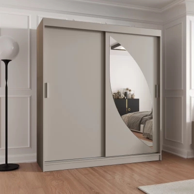 Šatní skříň 180 cm SUDENA s posuvnými dveřmi - kašmírová
