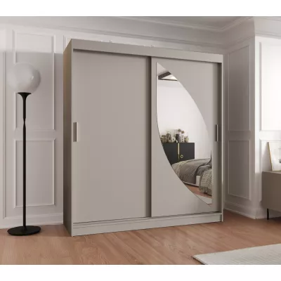 Šatní skříň 180 cm SUDENA s posuvnými dveřmi - kašmírová