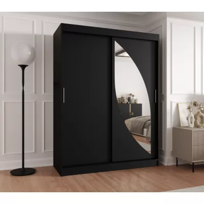 Šatní skříň 150 cm SUDENA s posuvnými dveřmi - černá