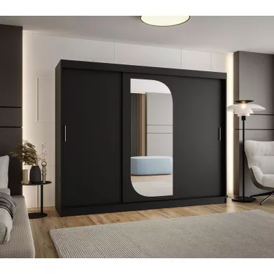 Šatní skříň 250 cm CEYDA - černá