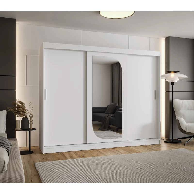 Šatní skříň 250 cm CEYDA - bílá