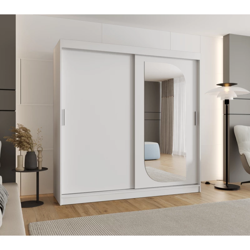 Šatní skříň 200 cm CEYDA - bílá