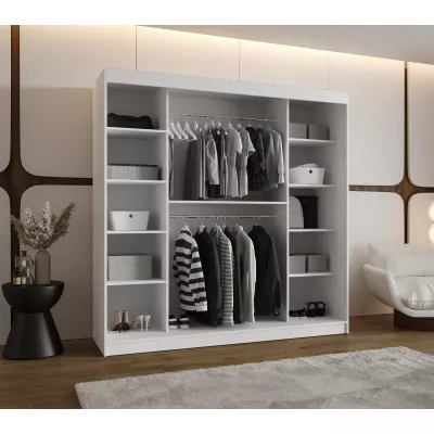 Šatní skříň 200 cm CEYDA - bílá