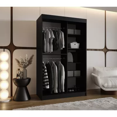 Šatní skříň 120 cm CEYDA - černá