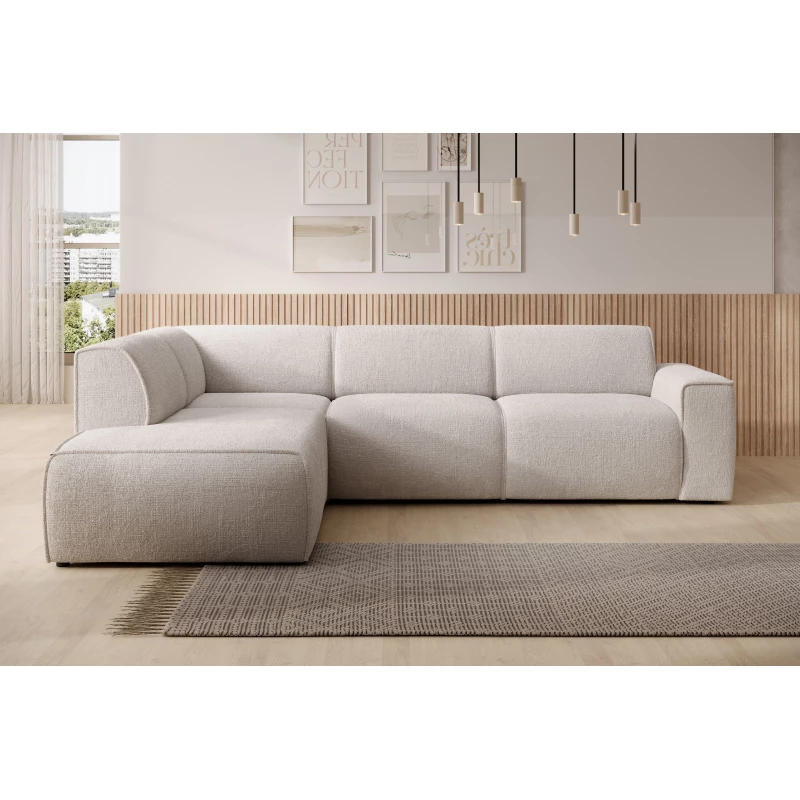 Designová sedací souprava OSKARA L - béžová, levý roh