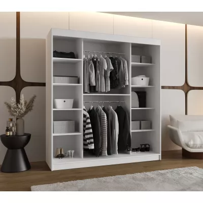 Šatní skříň 180 cm BEYZA se zrcadlem - bílá