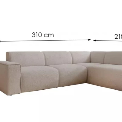 Designová sedací souprava OSKARA L - bílá, pravý roh