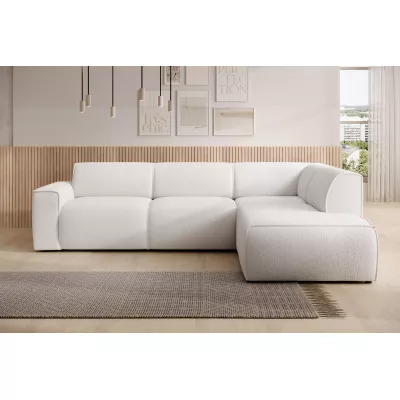 Designová sedací souprava OSKARA L - bílá, pravý roh