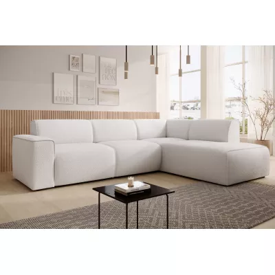 Designová sedací souprava OSKARA L - bílá, pravý roh