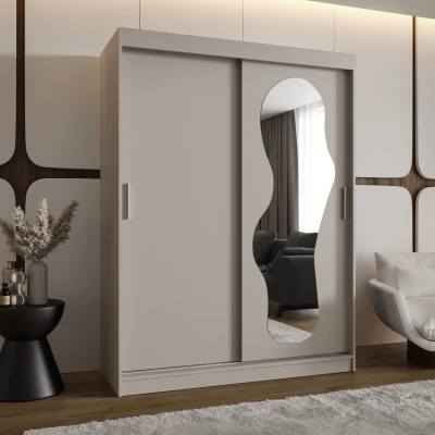 Šatní skříň 150 cm BEYZA se zrcadlem - kašmírová