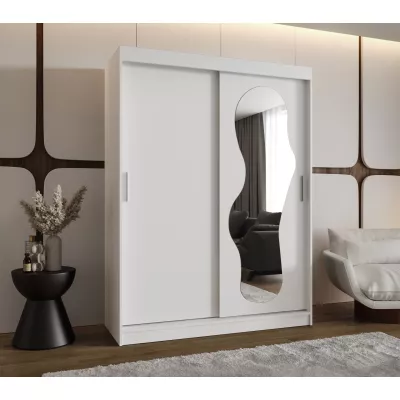 Šatní skříň 150 cm BEYZA se zrcadlem - bílá