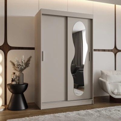 Šatní skříň 120 cm BEYZA se zrcadlem - kašmírová