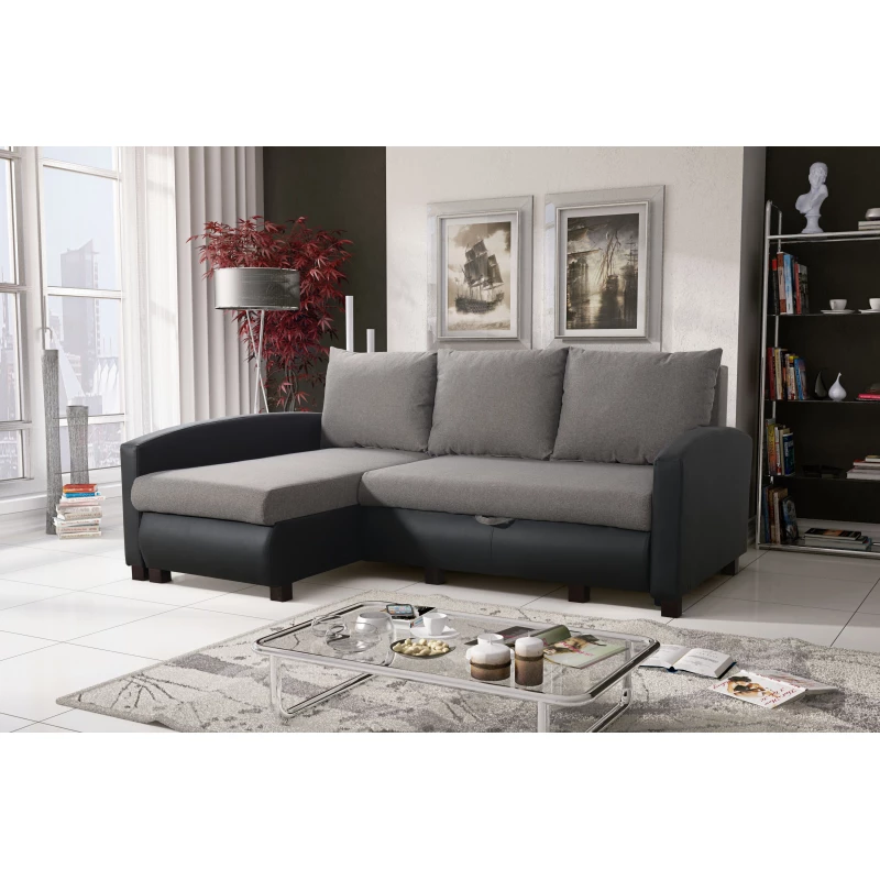 Sedačka do obývacího pokoje RAYMONDE - černá / šedá