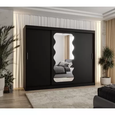 Šatní skříň 250 cm ROZANA - černá