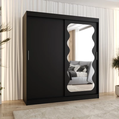 Šatní skříň 180 cm ROZANA - černá