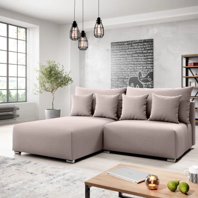 Malá sedací souprava ROSIANA - pudrově růžová, levý roh