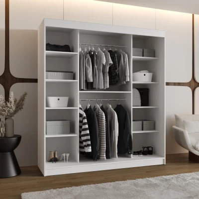 Šatní skříň 180 cm ROZANA - bílá