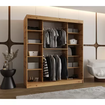 Šatní skříň 180 cm ROZANA - dub artisan