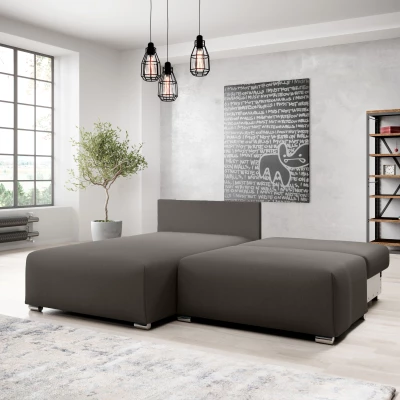 Malá sedací souprava ROSIANA - tmavě šedá, levý roh