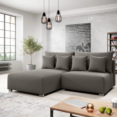 Malá sedací souprava ROSIANA - tmavě šedá, levý roh